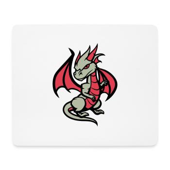 drache comic - Mousepad (Querformat) - Weiß - Vorne