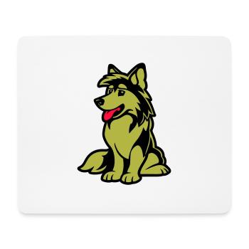 dog comic hund - Mousepad (Querformat) - Weiß - Vorne
