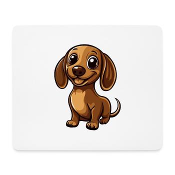 Dackel DachsHund Comic Niedlich - Mousepad (Querformat) - Weiß - Vorne