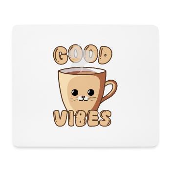 Tasse pour chat mignon - Tapis de souris (format paysage) - blanc - Devant