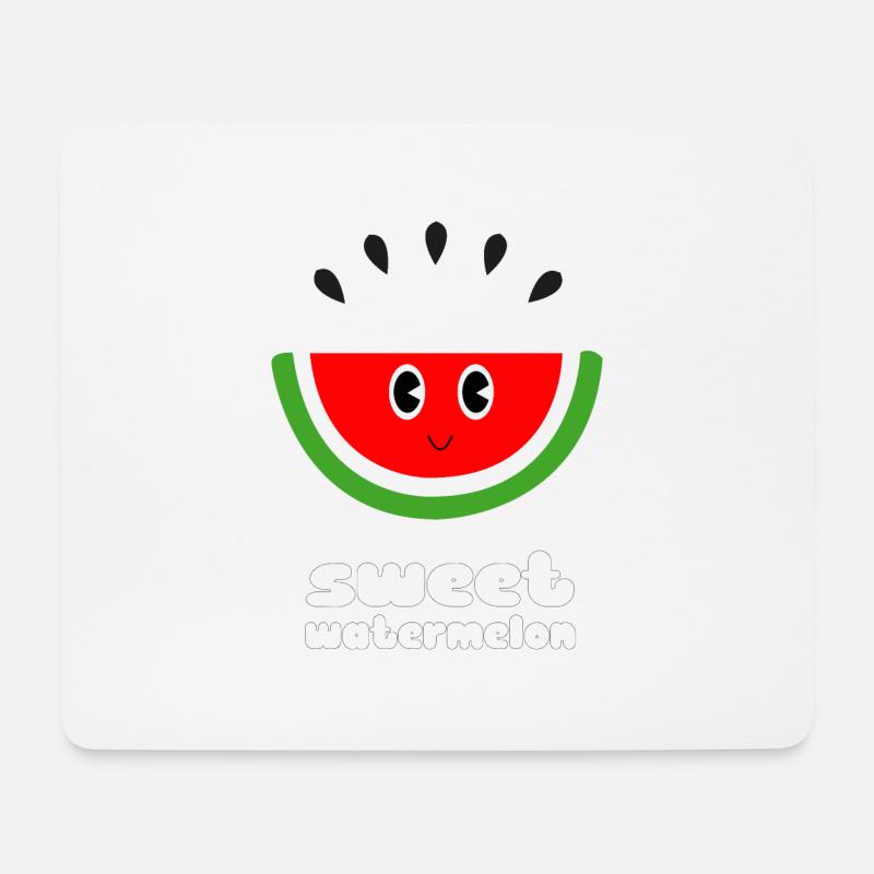 Süße Wassermelone - Mousepad (Querformat) - Weiß