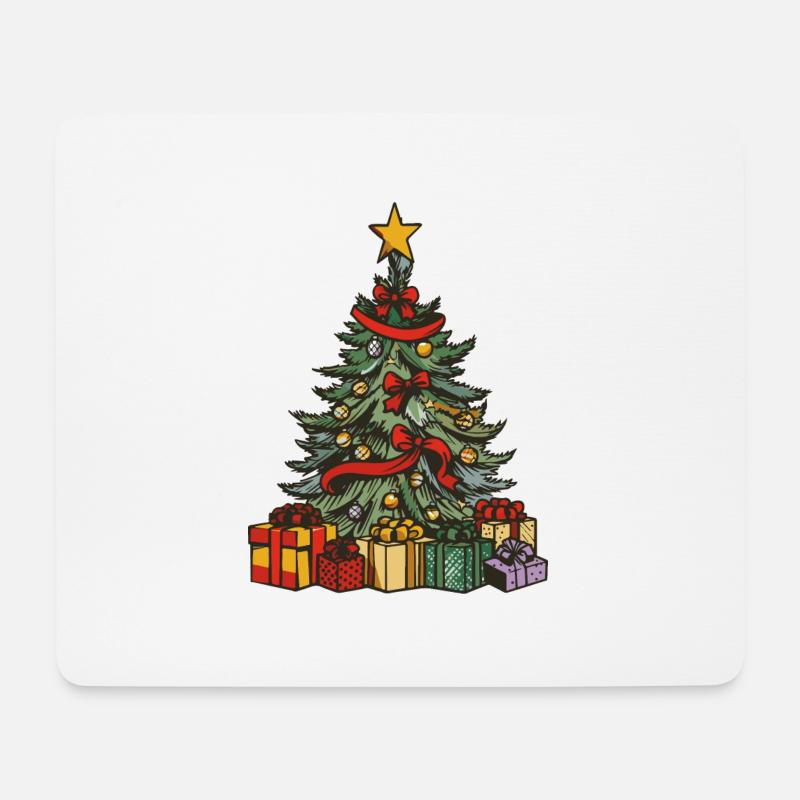 weihnachtsbaum - Mousepad (Querformat) - Weiß