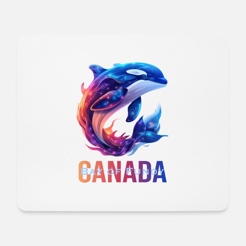 Orca Bay of Fundy - Mousepad (Querformat) - Weiß