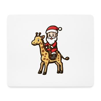 Giraffe Santa Claus - Mouse Pad (horizontal) - white - Front