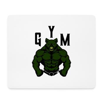 Bear Comic Gym Beast - Mouse Pad (horizontal) - white - Front