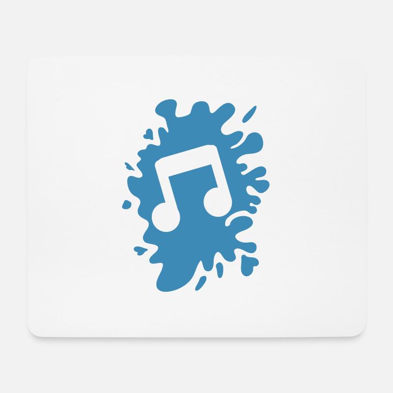 klecks musik note - Mousepad (Querformat) - Weiß