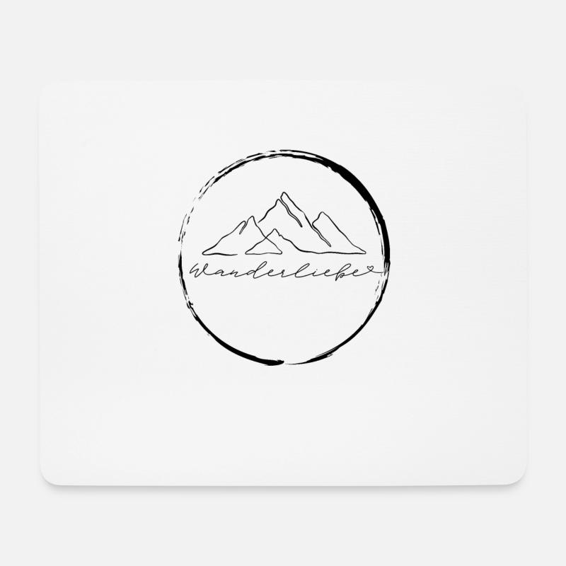 Wanderliebe - Mousepad (Querformat) - Weiß