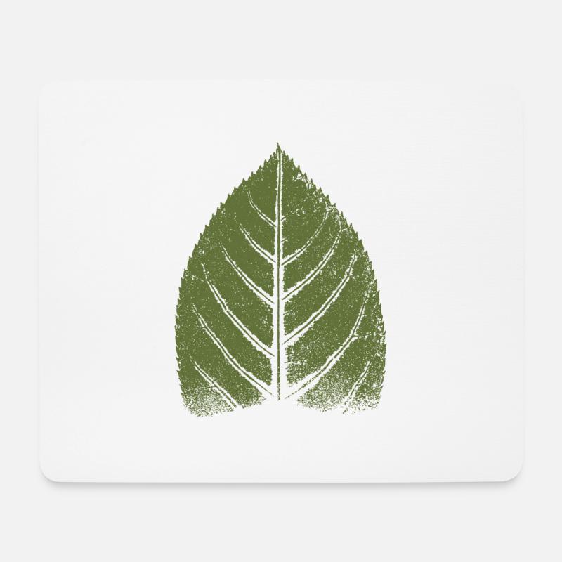 Blatt Buche / Buchenblatt - Natur & Wald BOTANISCH - Mousepad (Querformat) - Weiß