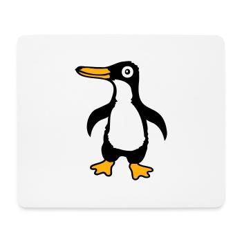 Pingouin mignon bébé enfant bambin heureux cool - Tapis de souris (format paysage) - blanc - Devant