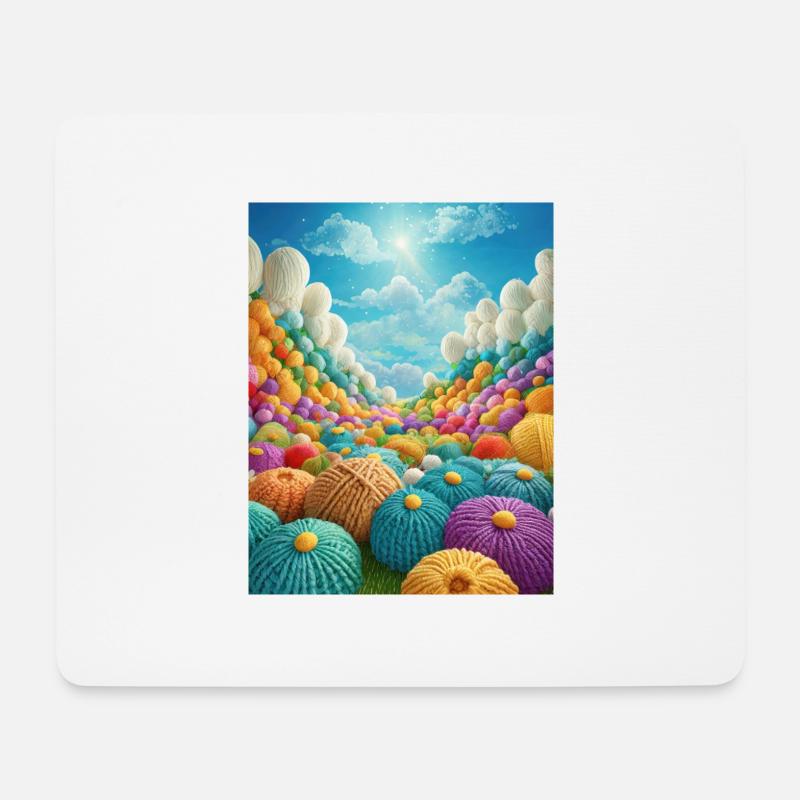 Knitting on Heavens Door - Mousepad (Querformat) - Weiß