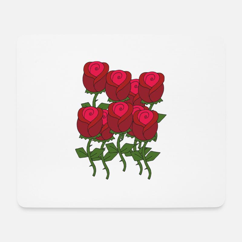 rosen - Mousepad (Querformat) - Weiß