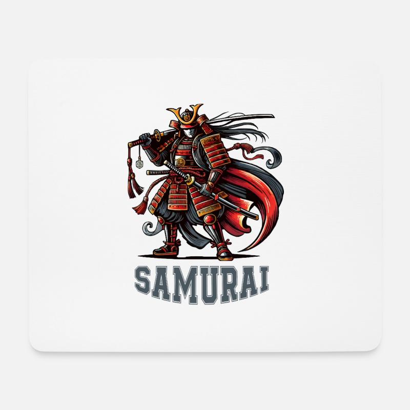 Samurai Comic - Mouse Pad (horizontal) - white