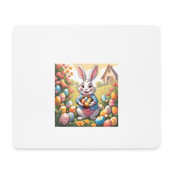 Mama Hase Osterei Geschenk - Mousepad (Querformat) - Weiß - Vorne