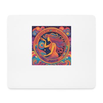 Idée cadeau d’anniversaire astrologie Vierge - Tapis de souris (format paysage) - blanc - Devant