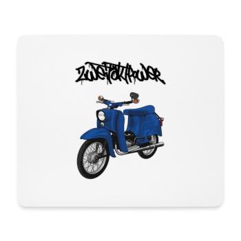 Schwalbe (blau) // Illustration - Mousepad (Querformat) - Weiß - Vorne