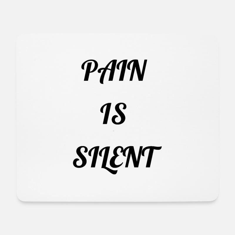 PAIN IS SILENT Lobster - Mousepad (Querformat) - Weiß