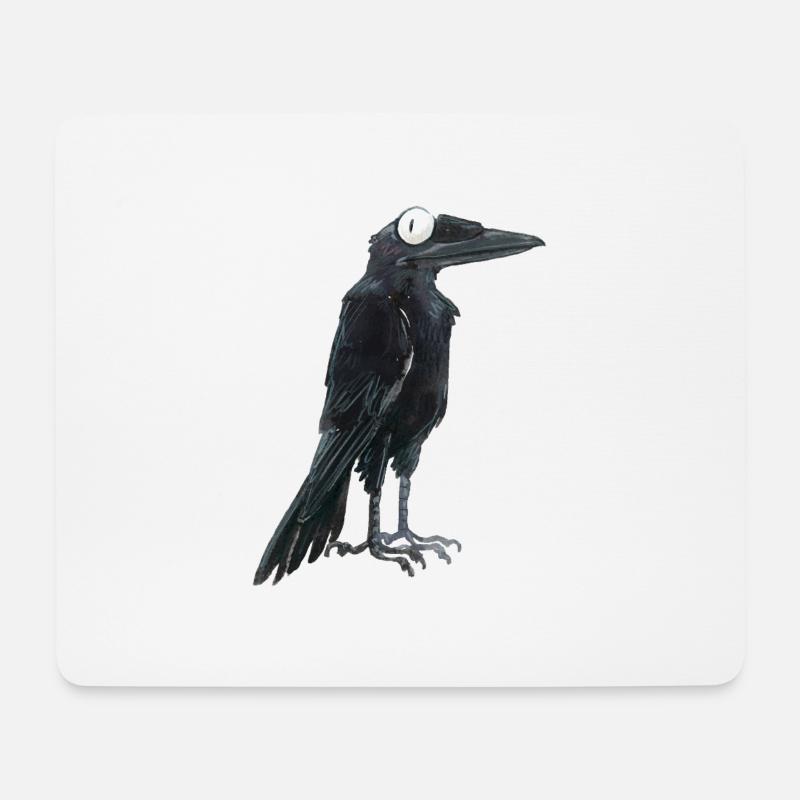 Raven Crow 1 - Mouse Pad (horizontal) - white