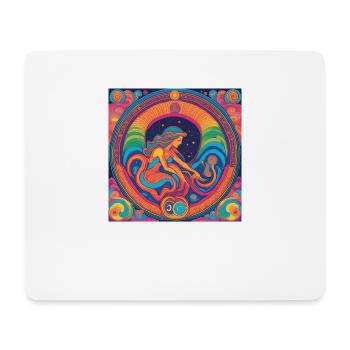 Idée cadeau d’anniversaire astrologie Vierge - Tapis de souris (format paysage) - blanc - Devant