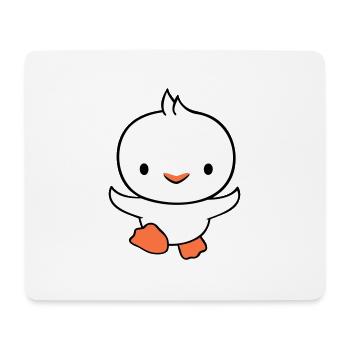 Ente rennt schnell will fliegen niedlich flattern - Mousepad (Querformat) - Weiß - Vorne