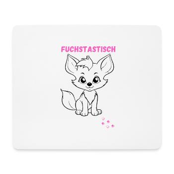 Fuchstastisch für kleine Füchse - Mousepad (Querformat) - Weiß - Vorne