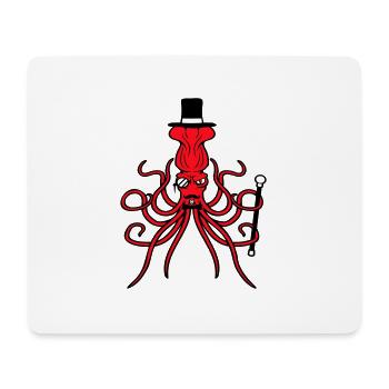 Kraken Mr. Sir Top Hat Monocle Glasses Empire - Mouse Pad (horizontal) - white - Front