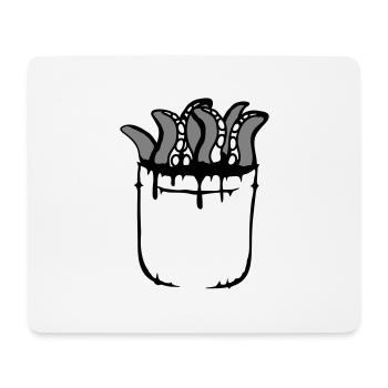 Tentacle Chest Pocket Octopus Monster Shirt Bag - Mouse Pad (horizontal) - white - Front