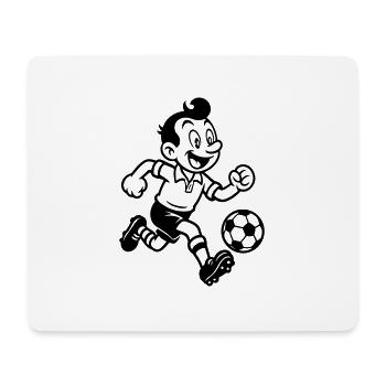 footballeur comique joueur de football - Tapis de souris (format paysage) - blanc - Devant