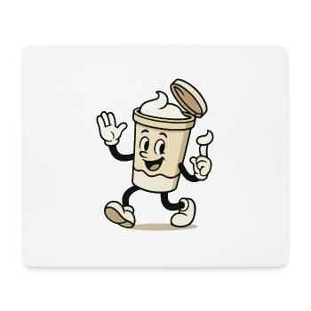eiscreme becher comic - Mousepad (Querformat) - Weiß - Vorne