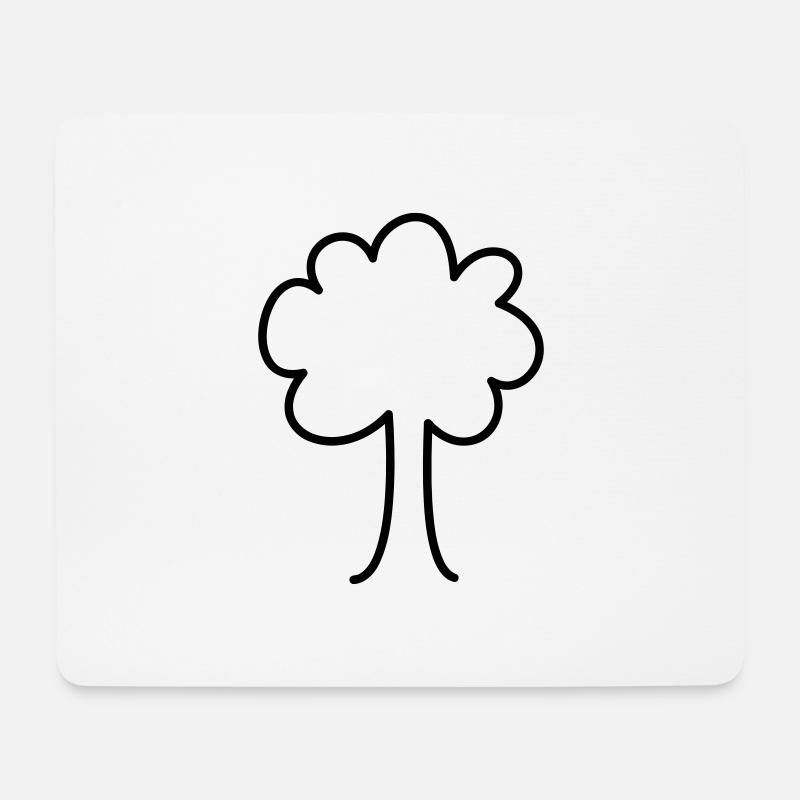 Baum - Mousepad (Querformat) - Weiß