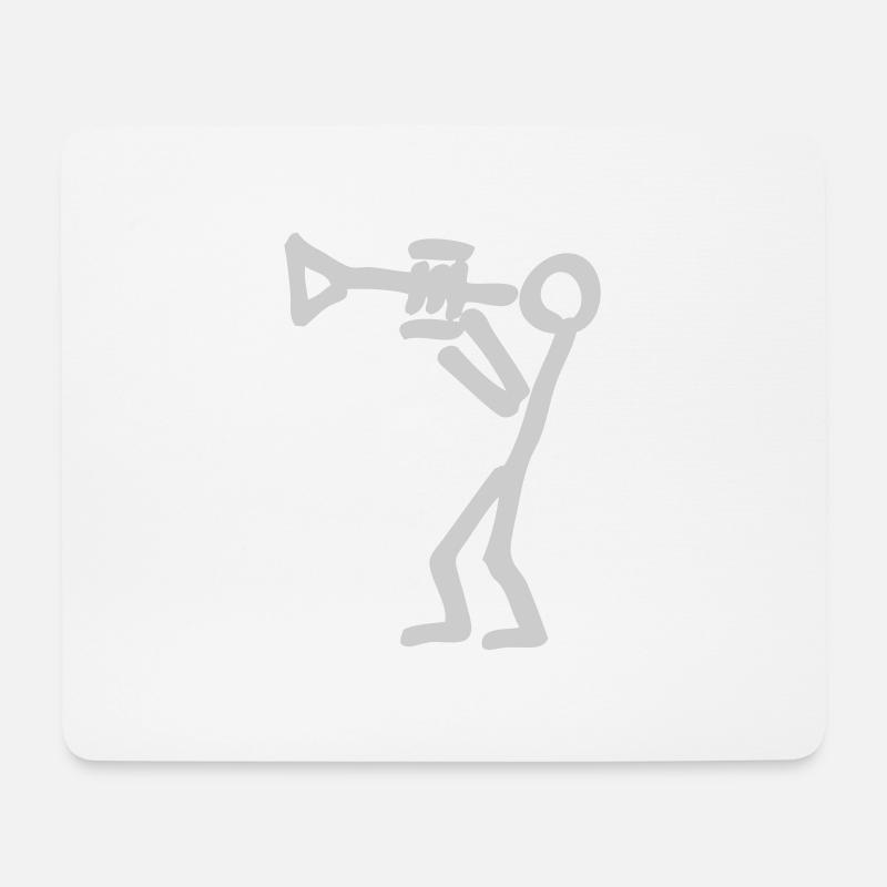 Trompeter - Mousepad (Querformat) - Weiß