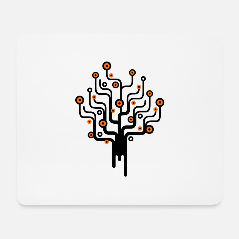 baum2_2f - Mousepad (Querformat) - Weiß