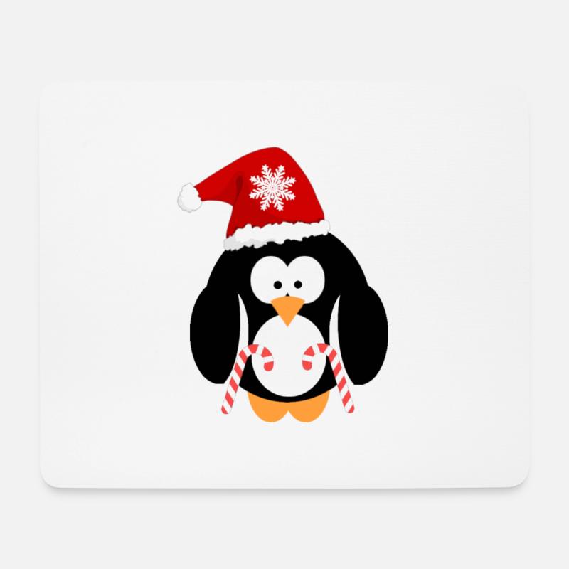 Pinguin Weihnachten - Mousepad (Querformat) - Weiß