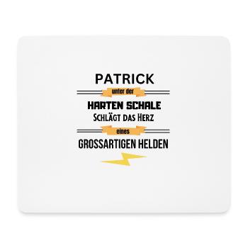 Patrick harte Schale eines Großartigen Helden - Mousepad (Querformat) - Weiß - Vorne