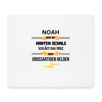 Noah unter harte Schale eines Großartigen Helden - Mousepad (Querformat) - Weiß - Vorne