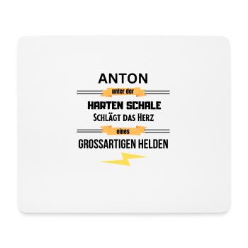 Anton unter harte Schale eines Großartigen Helden - Mousepad (Querformat) - Weiß - Vorne