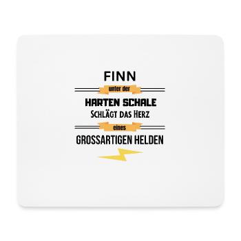 Finn unter harte Schale eines Großartigen Helden - Mousepad (Querformat) - Weiß - Vorne