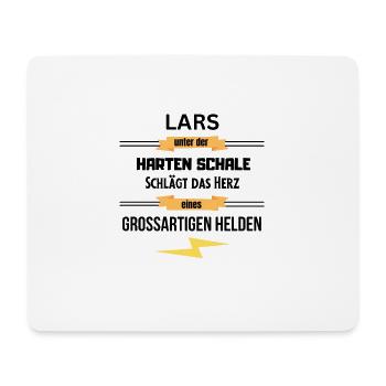 Lars unter harte Schale eines Großartigen Helden - Mousepad (Querformat) - Weiß - Vorne