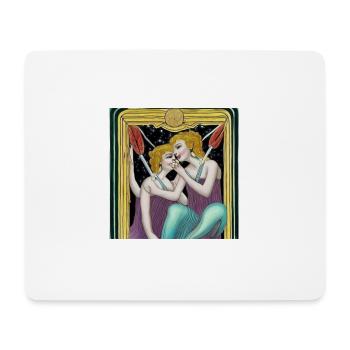 Jumeau - Tapis de souris (format paysage) - blanc - Devant