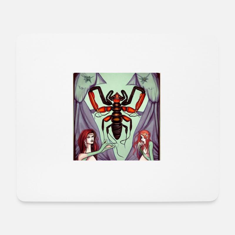 Skorpion - Mousepad (Querformat) - Weiß