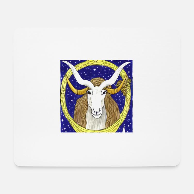 Steinbock - Mousepad (Querformat) - Weiß