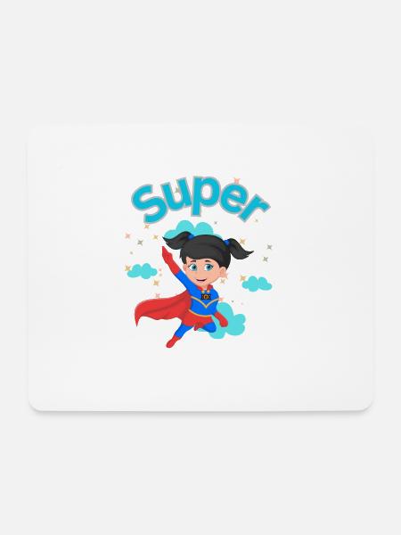 Super - Mousepad (Querformat) - Weiß