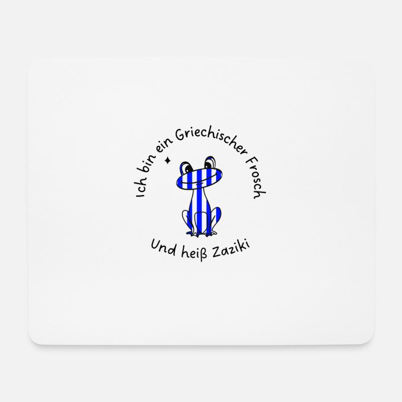 Ich bin ein Griechischer Frosch und heiß Zaziki - Mousepad (Querformat) - Weiß