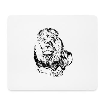 Lion - Tapis de souris (format paysage) - blanc - Devant