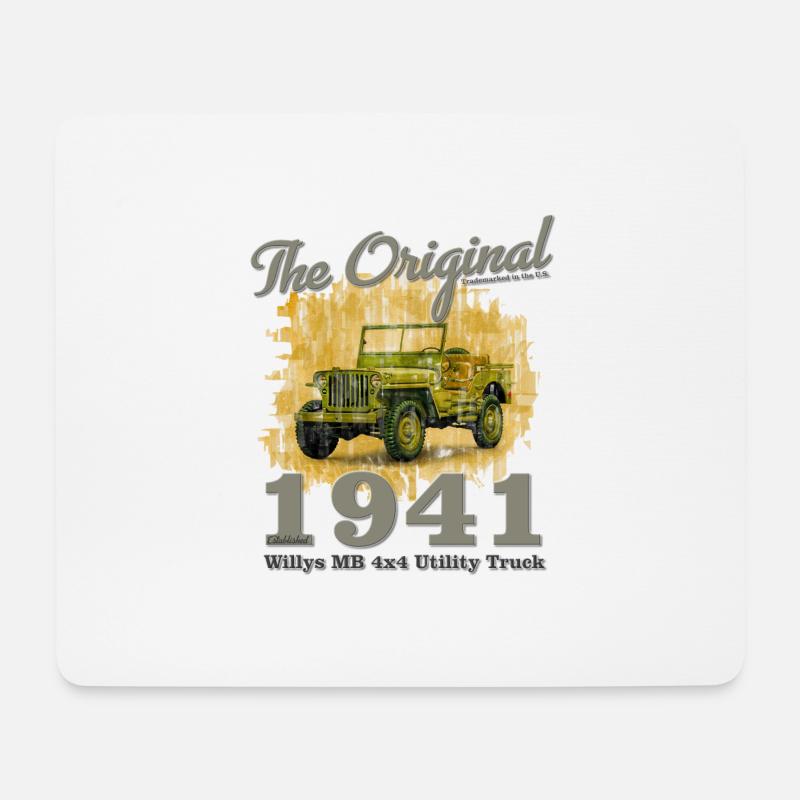 Willys Vintage 1941 - Mousepad (Querformat) - Weiß