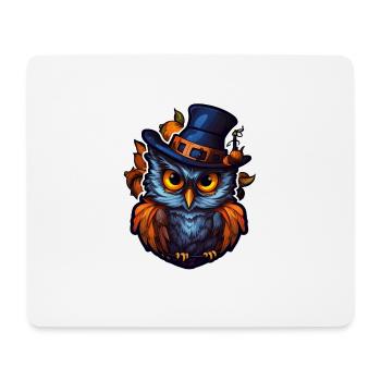 Halloween Eule - Mousepad (Querformat) - Weiß - Vorne