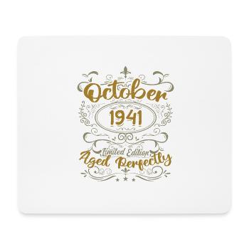 Octobre 1941 Cadeau 1941 Anniversaire Octobre 1941 - Tapis de souris (format paysage) - blanc - Devant