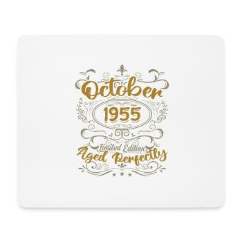 Octobre 1955 Cadeau 1955 Anniversaire Octobre 1955 - Tapis de souris (format paysage) - blanc - Devant