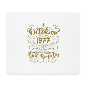 October 1977 Gift 1977 Birthday October 1977 - Mouse Pad (horizontal) - white - Front