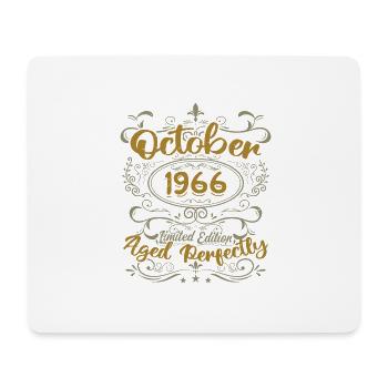 October 1966 Gift 1966 Birthday October 1966 - Mouse Pad (horizontal) - white - Front