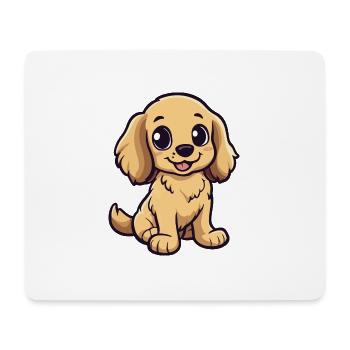 Cocker Spaniel Chien Comic Baby - Tapis de souris (format paysage) - blanc - Devant